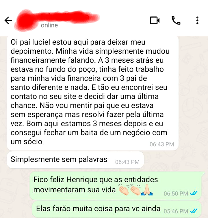 Depoimento de cliente 1
